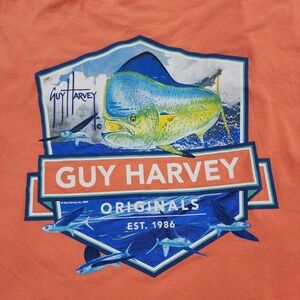 Guy Harvey Mahi Mahi T Shirt MENS 2XL Fishing Crewneck Big Graphic